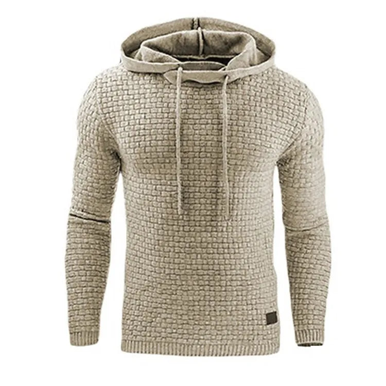 Oversized Solid Color Zip Hoodie - Warm Casual Sweatshirt