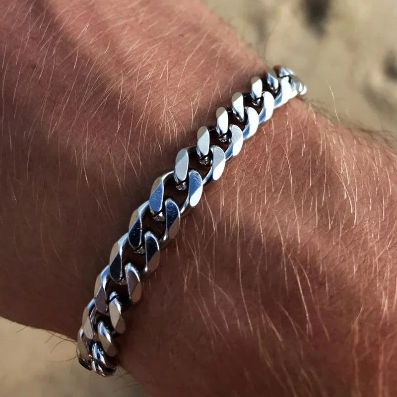 Classic Cuban Chain Bracelet - Stainless Steel 3-7MM Jewelry