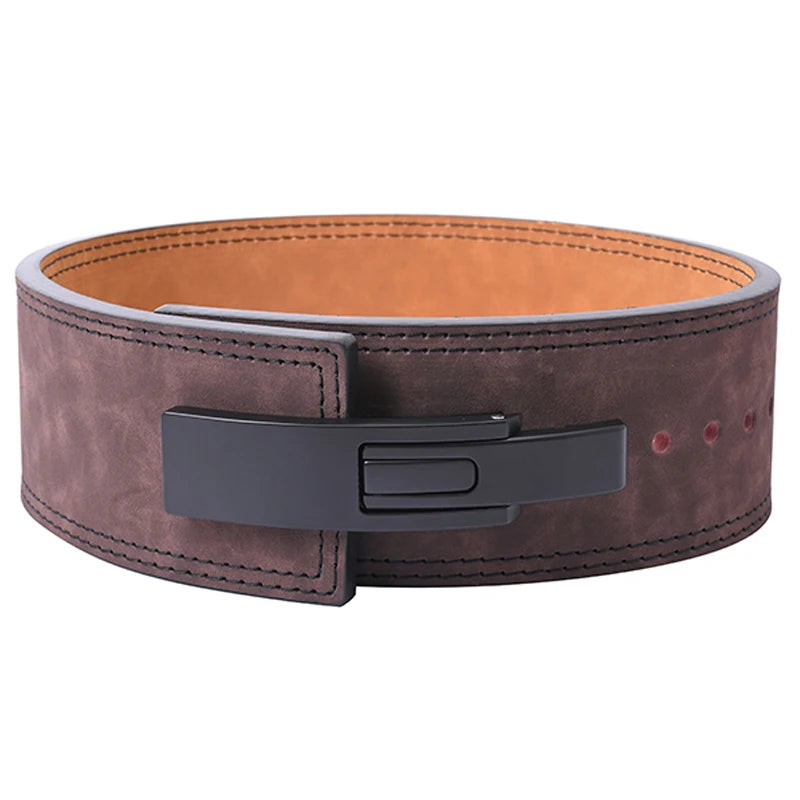 cowhide lever belt