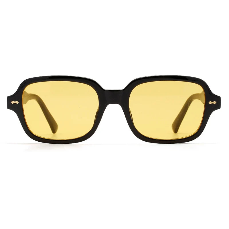 Rivet Square Sunglasses - Small Frame UV400 Retro Shades