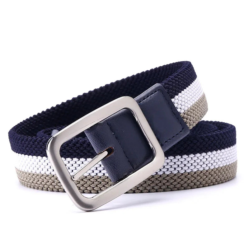 Unisex Braided Stretch Golf Belt Without Holes