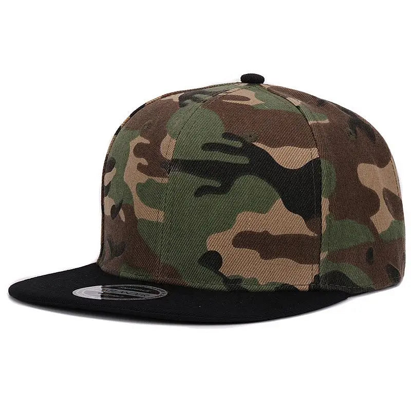 HATLANDER Blank Camo Snapback Cap - Adjustable Flat Baseball Hat