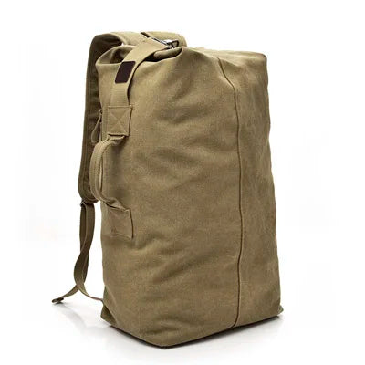 Large Capacity Canvas Mountaineering Travel Backpack