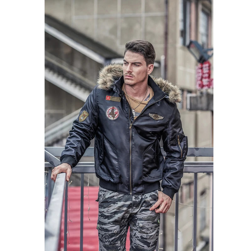Thermal Hooded Cotton Parka Jacket - Winter Tactical Outerwear