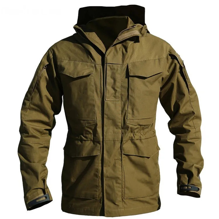 M65 Waterproof Tactical Windbreaker Jacket - Hooded Flight Coat