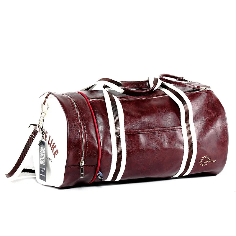 Cylinder Sports Shoulder Bag - Microfiber Gym and Basketball Handbag
