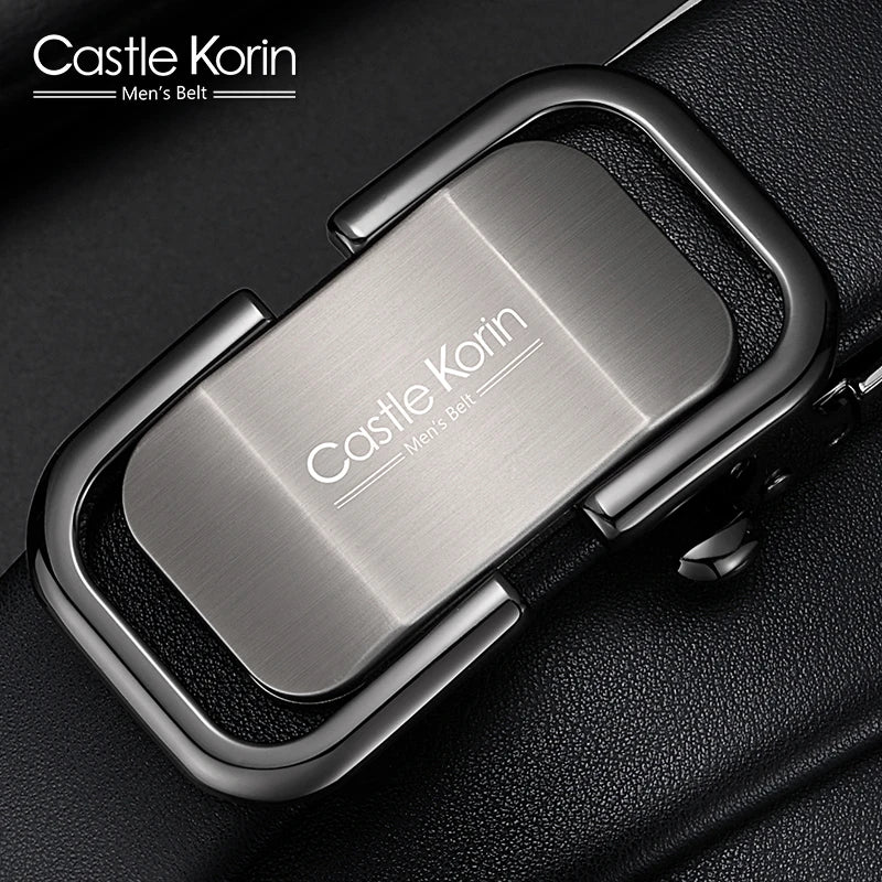Men's Cowhide Automatic Alloy Buckle Belt