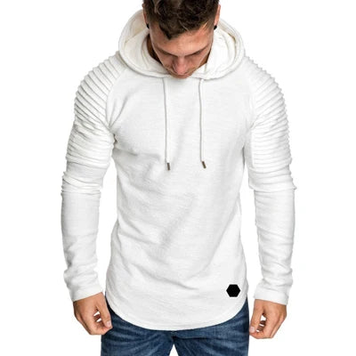 DIMUSI Solid Color Slim Hoodie - Casual Sportswear Sweatshirt