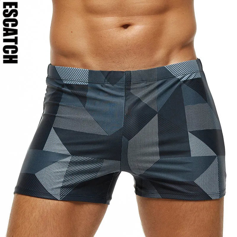ESCATCH Shark Swim Trunks - Quick Dry Padded Swimsuit Shorts