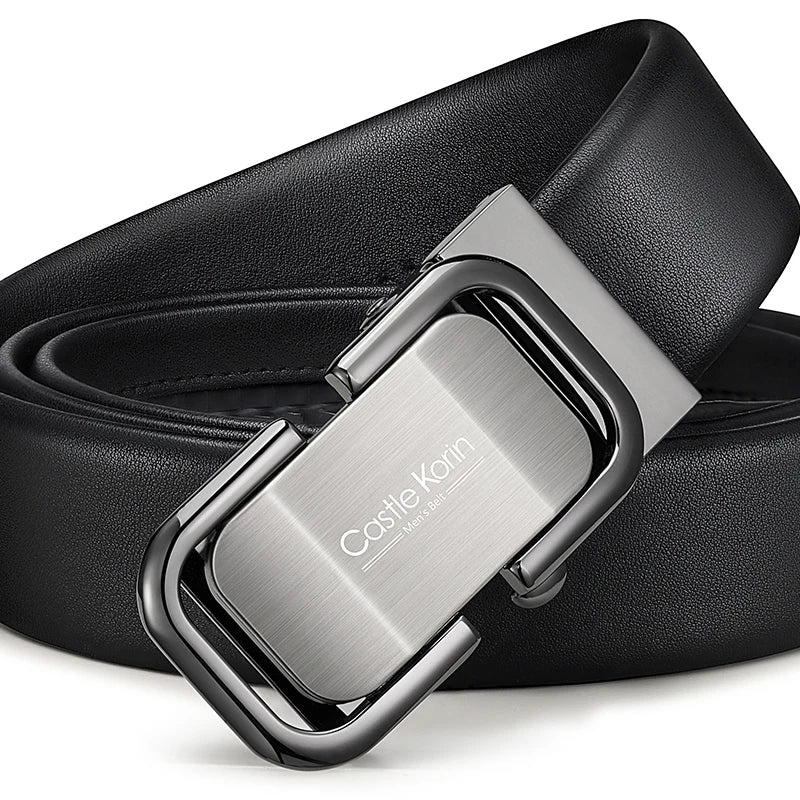 Men's Cowhide Automatic Alloy Buckle Belt