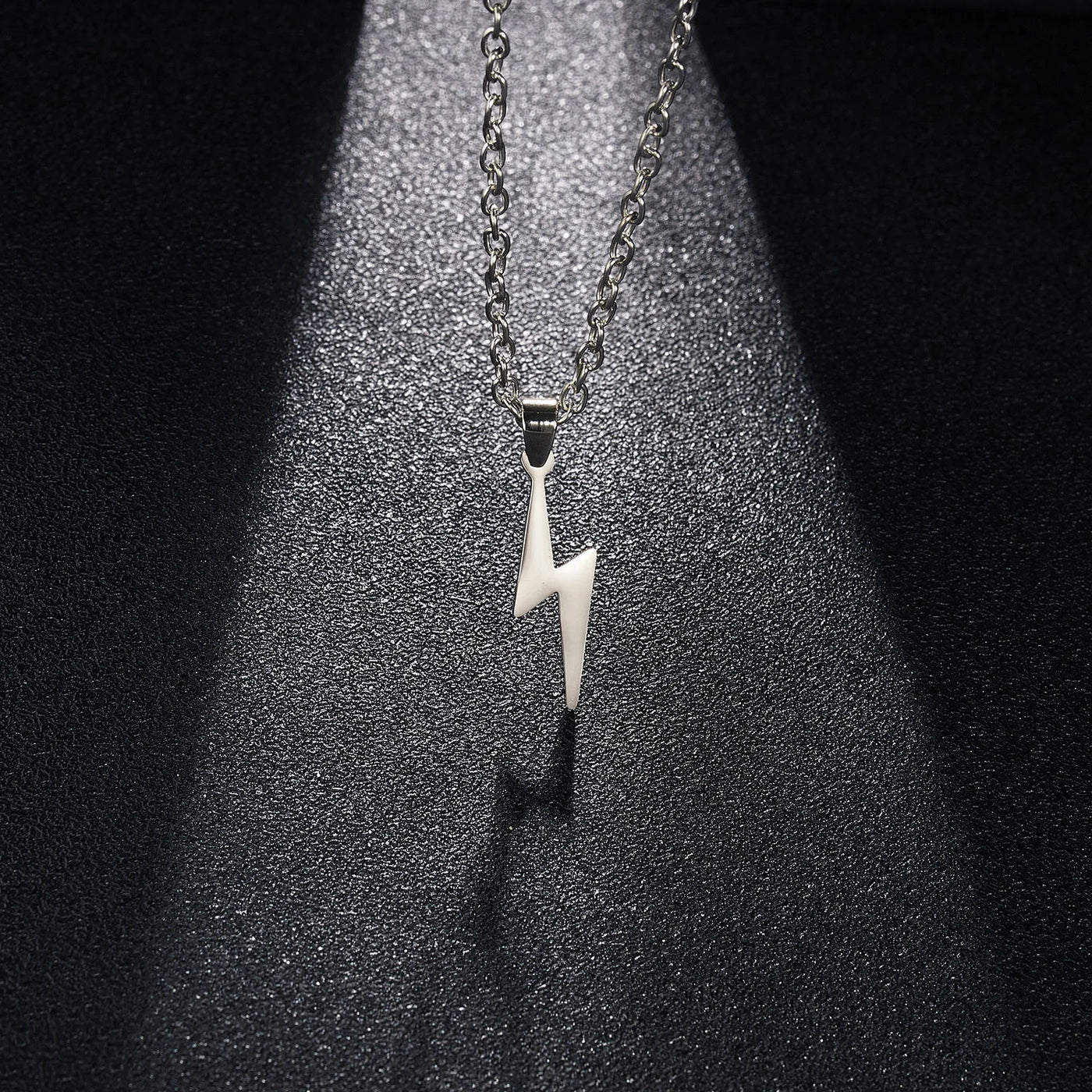 Dragon Flame Leather Pendant Necklace - Stainless Steel Punk Chain