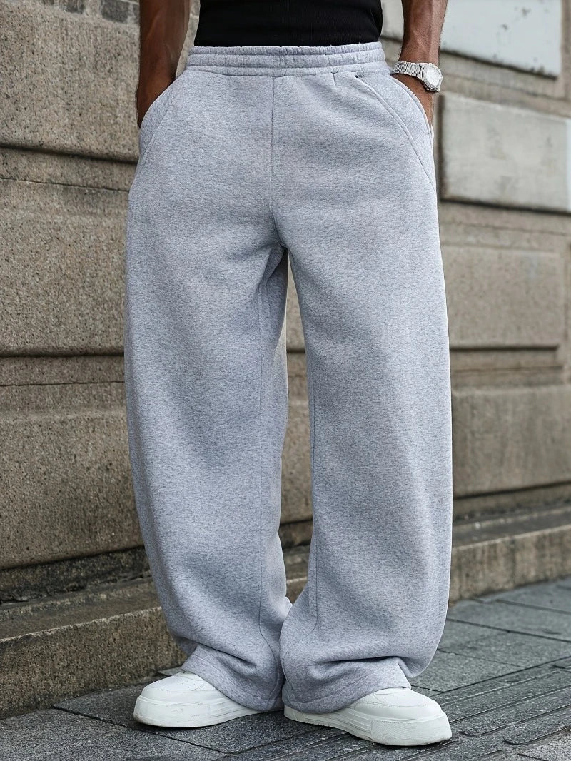 Drawstring Straight Leg Joggers - All Season Casual Comfort Pants
