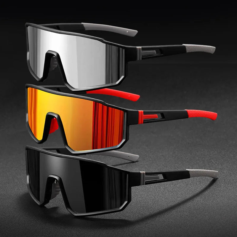 Oversized Cycling Shield Glasses - Windproof Sport Sunglasses