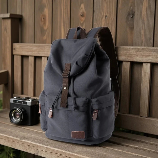 MOYYI Vintage Canvas 15.6 Inch Laptop Backpack