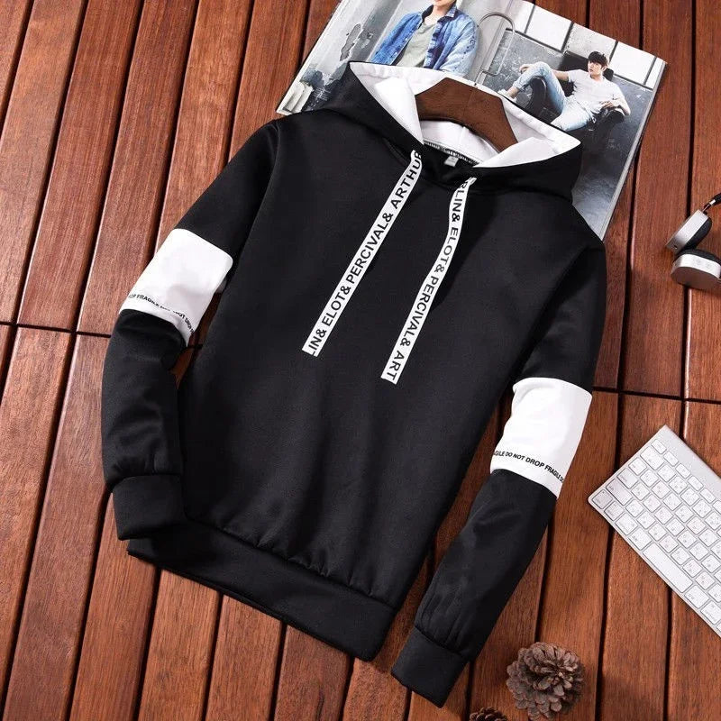 Letter Print Hip Hop Hoodie - Long Sleeve Casual Sports Sweatshirt