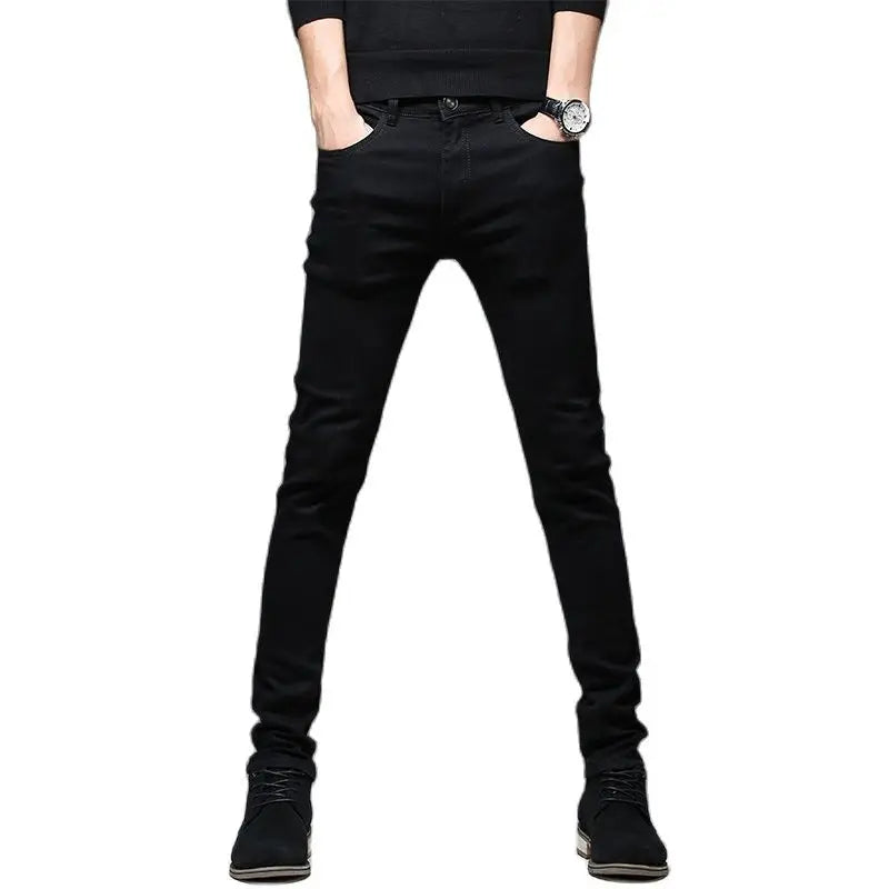 Super Elastic Skinny Jeans - Straight Slim Fit Denim Pants