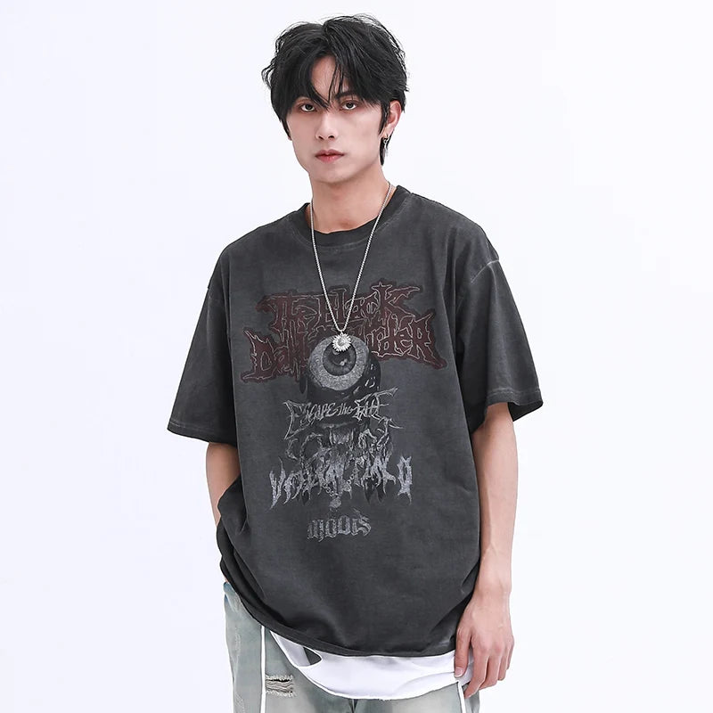 Evil Eye Oversized T-Shirt - Dark Streetwear Hip Hop Tee