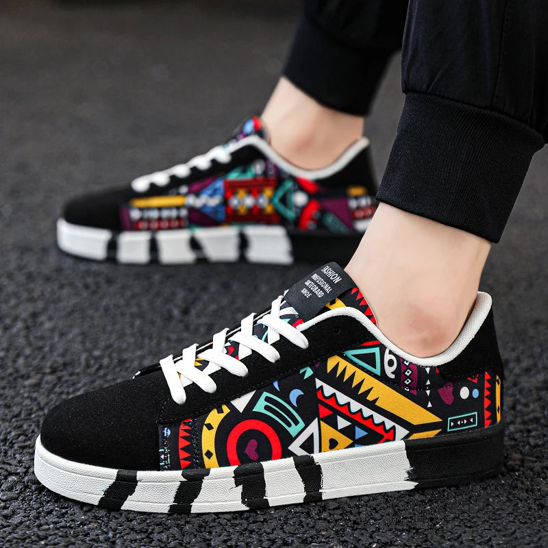 STRONGSHEN Colorful Canvas Lace-Up Sneakers