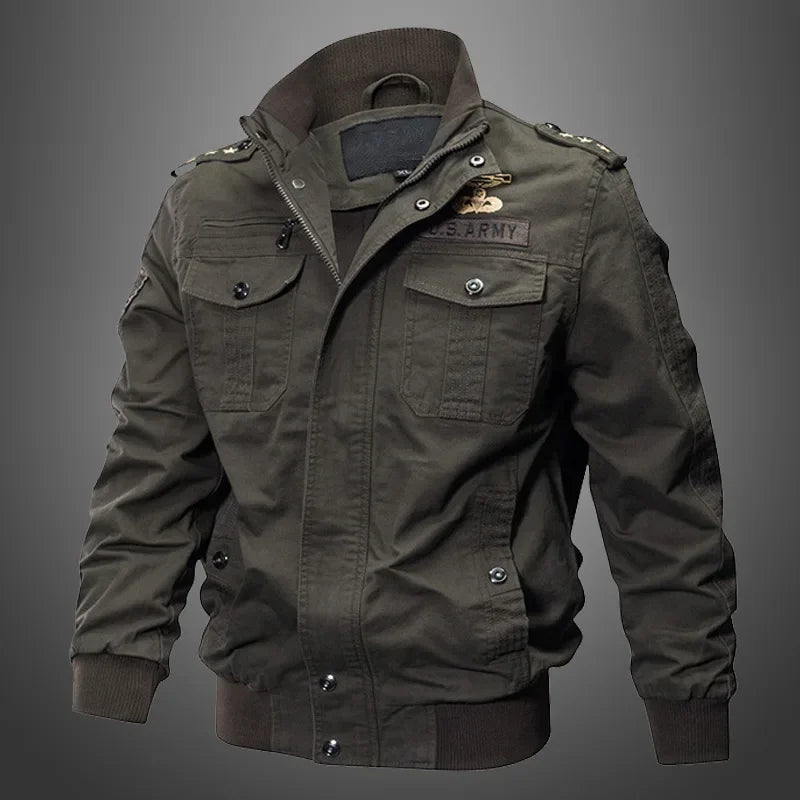 Breathable Multi Pocket Motorcycle Jacket - Tactical Denim Outerwear