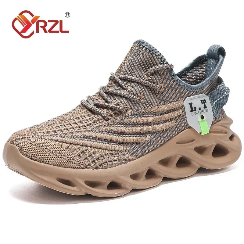 Breathable Shock Absorption Running Shoes - Casual Black Tennis Sneakers