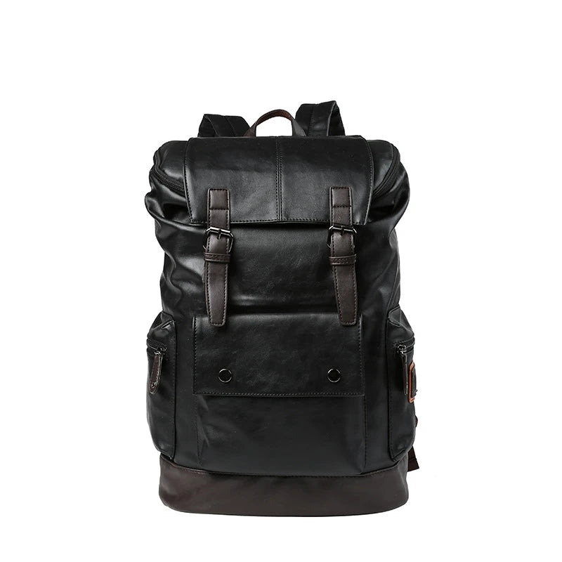 Men's Leather Large Capacity Laptop Backpack