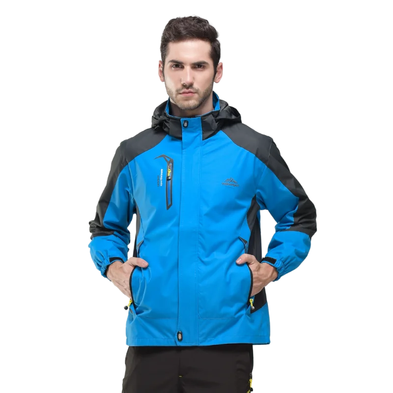 TRVLWEGO Waterproof Hiking Windbreaker - Black Outdoor Camping Jacket
