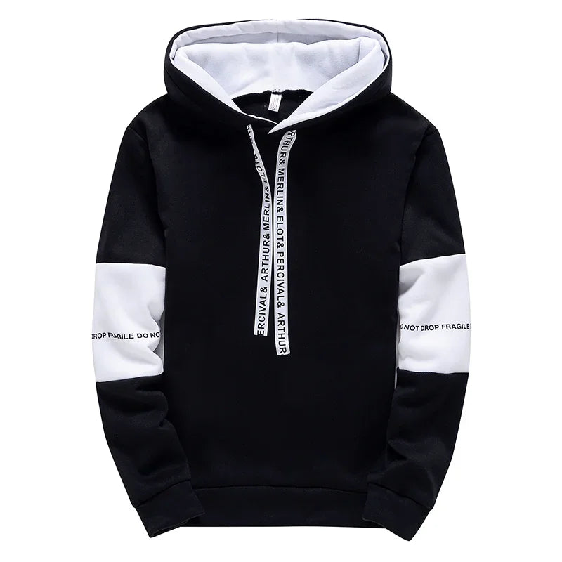 Letter Print Hip Hop Hoodie - Long Sleeve Casual Sports Sweatshirt