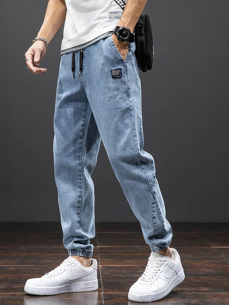 Cargo Denim Jogger Pants - Baggy Harem Streetwear Jeans
