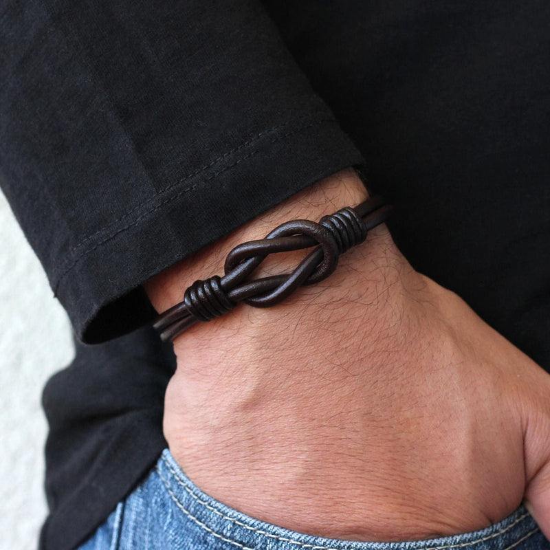 Celtic Knot Leather Bracelet - Infinity Viking Gift Wristband