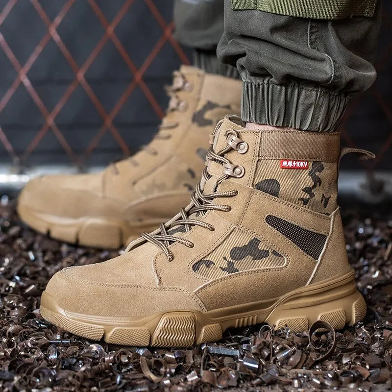 Anti-Puncture Men's Outdoor Work Safety Shoes