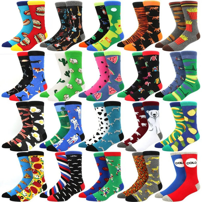 Left Right Novelty Cotton Socks - Animal Fruit Gift Socks