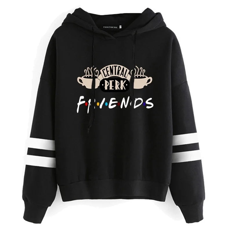 Coffee Graphic Hooded Sweatshirt - Casual Loose Pullover Hoodie