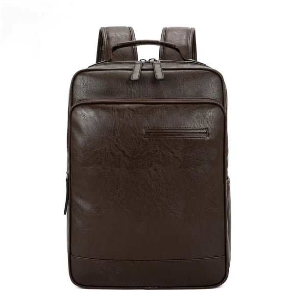 Men's Large Capacity Leather Business Backpack