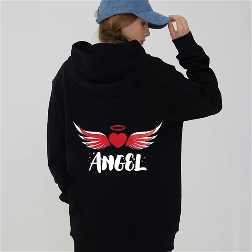 Angel and Demon Matching Couple Hoodies - His and Hers Set