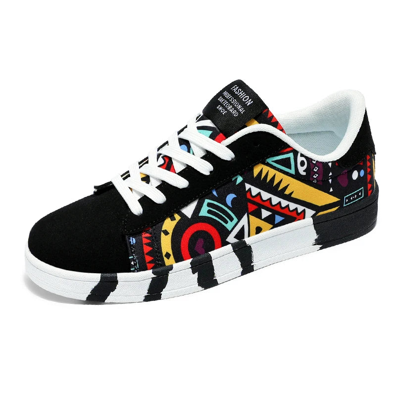 STRONGSHEN Colorful Canvas Lace-Up Sneakers