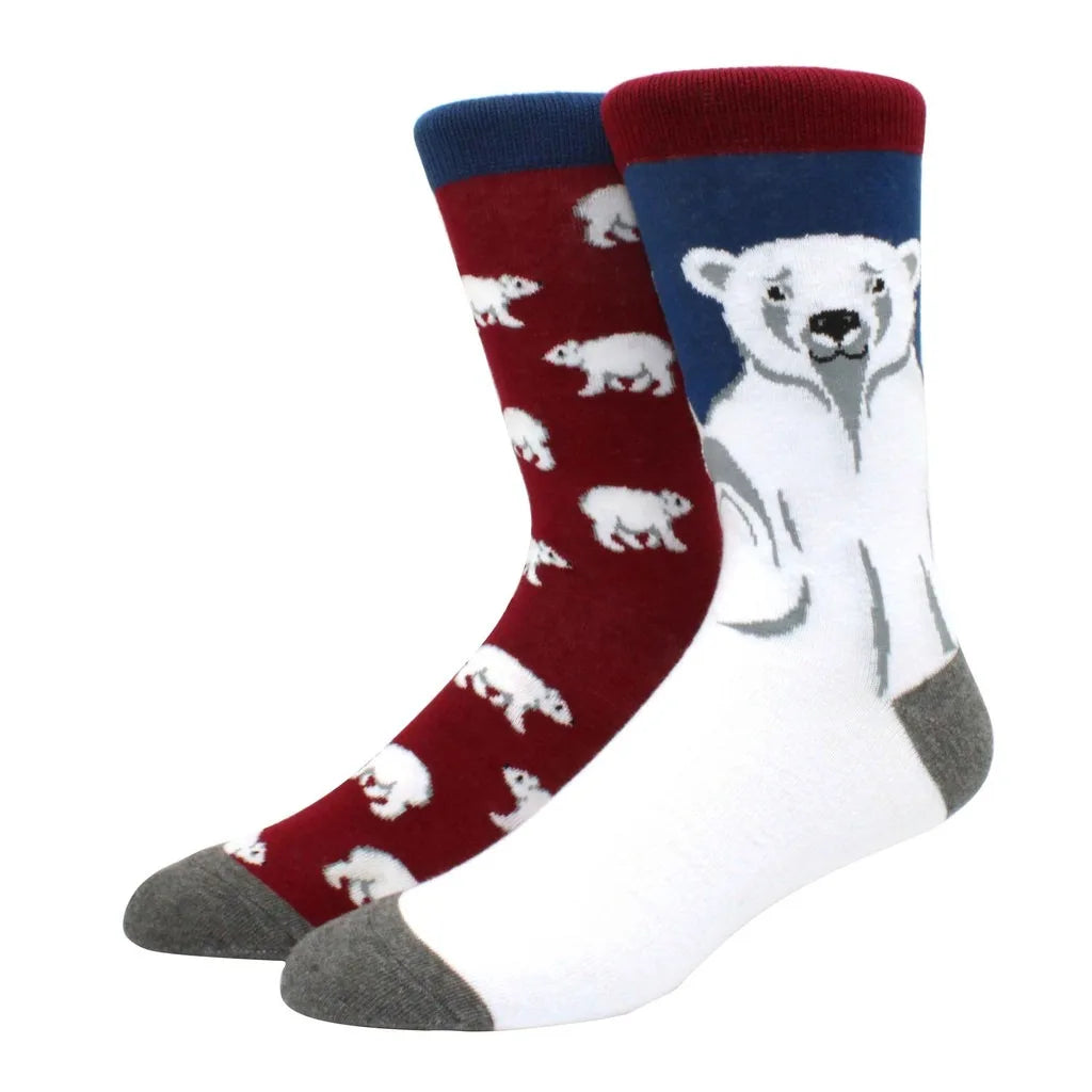 Left Right Novelty Cotton Socks - Animal Fruit Gift Socks