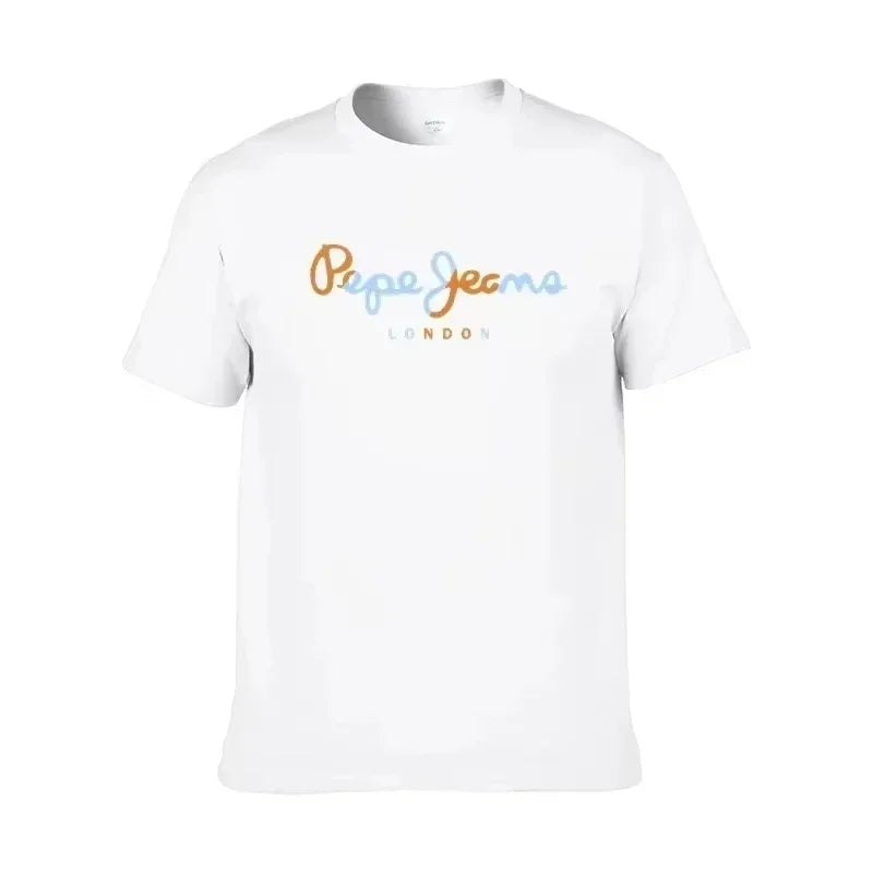 Gradient Letter Crew Neck T-Shirt - Soft Casual Daily Top