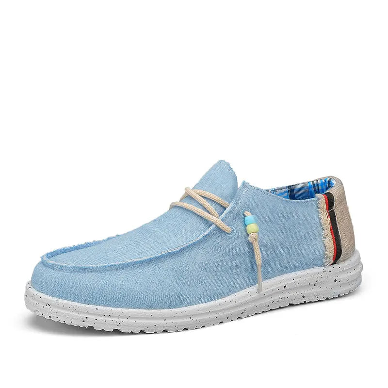 Lightweight Men's Canvas Slip-On Boat Shoes