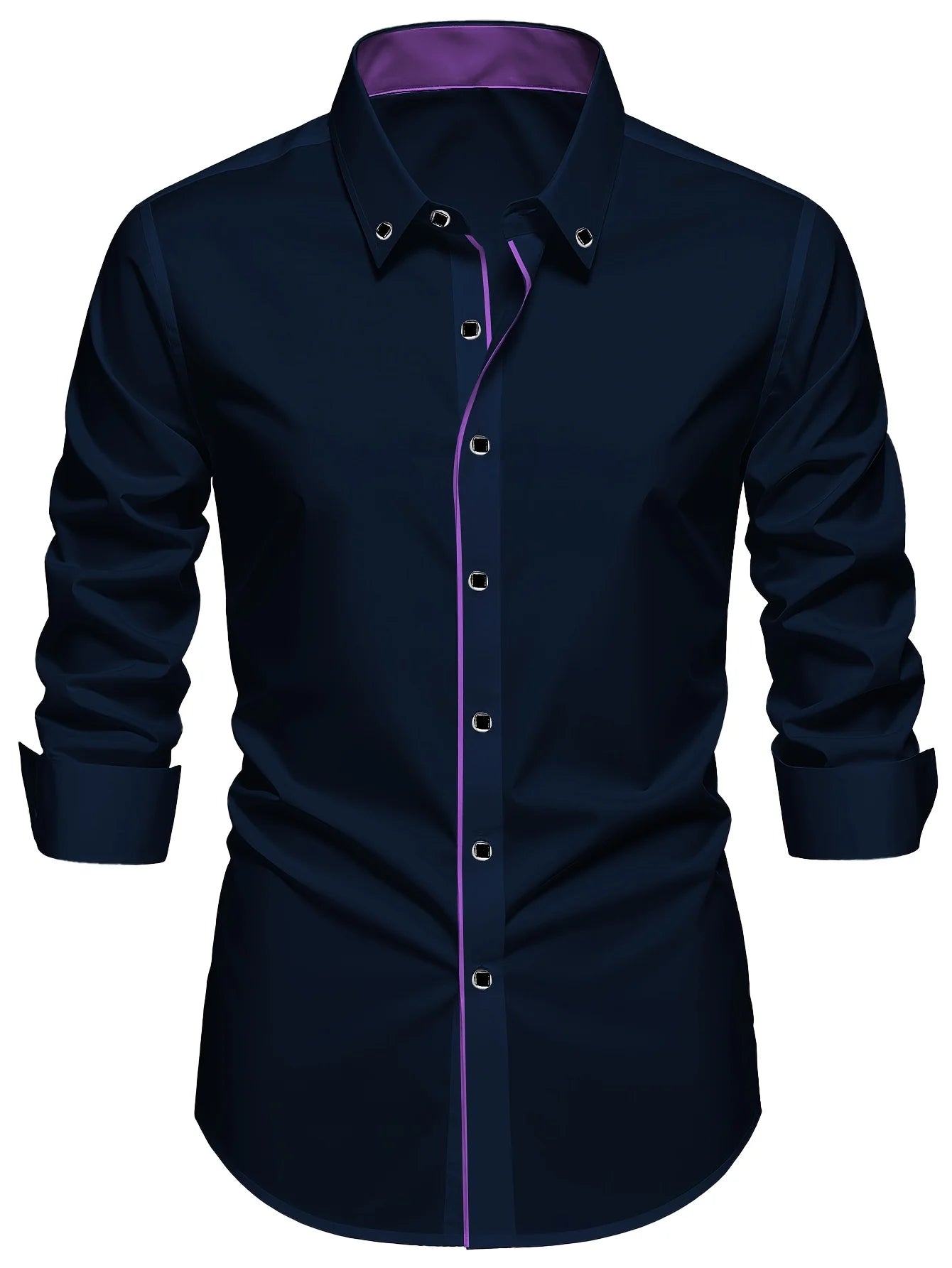 FGKKS Patchwork Dress Shirt - Smart Business Casual Long Sleeve