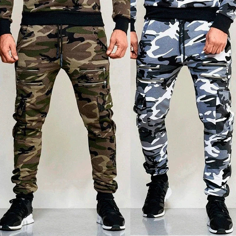Camo Pencil Harem Joggers - Loose Comfortable Cargo Trousers
